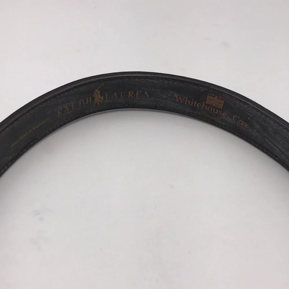 Polo Ralph Lauren Whitehouse Cox Teak Brown Men Leather Belt